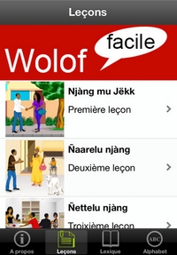 application sur I-Phone 'le wolof facile' pour apprendre et parler le wolof