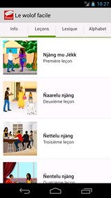 application sur Android 'le wolof facile' pour apprendre et parler le wolof