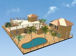 plan d'architecte pour la construction de la villa ker tukki (Saly Niakh Niakhal, Sénégal)